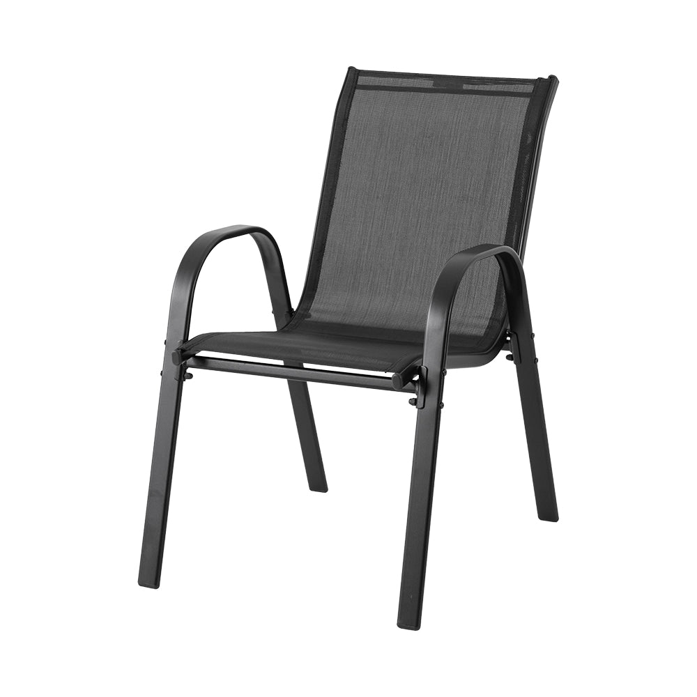 Gartenstuhl Outdoor – Robuster Balkonstuhl mit Textilene für Entspannung