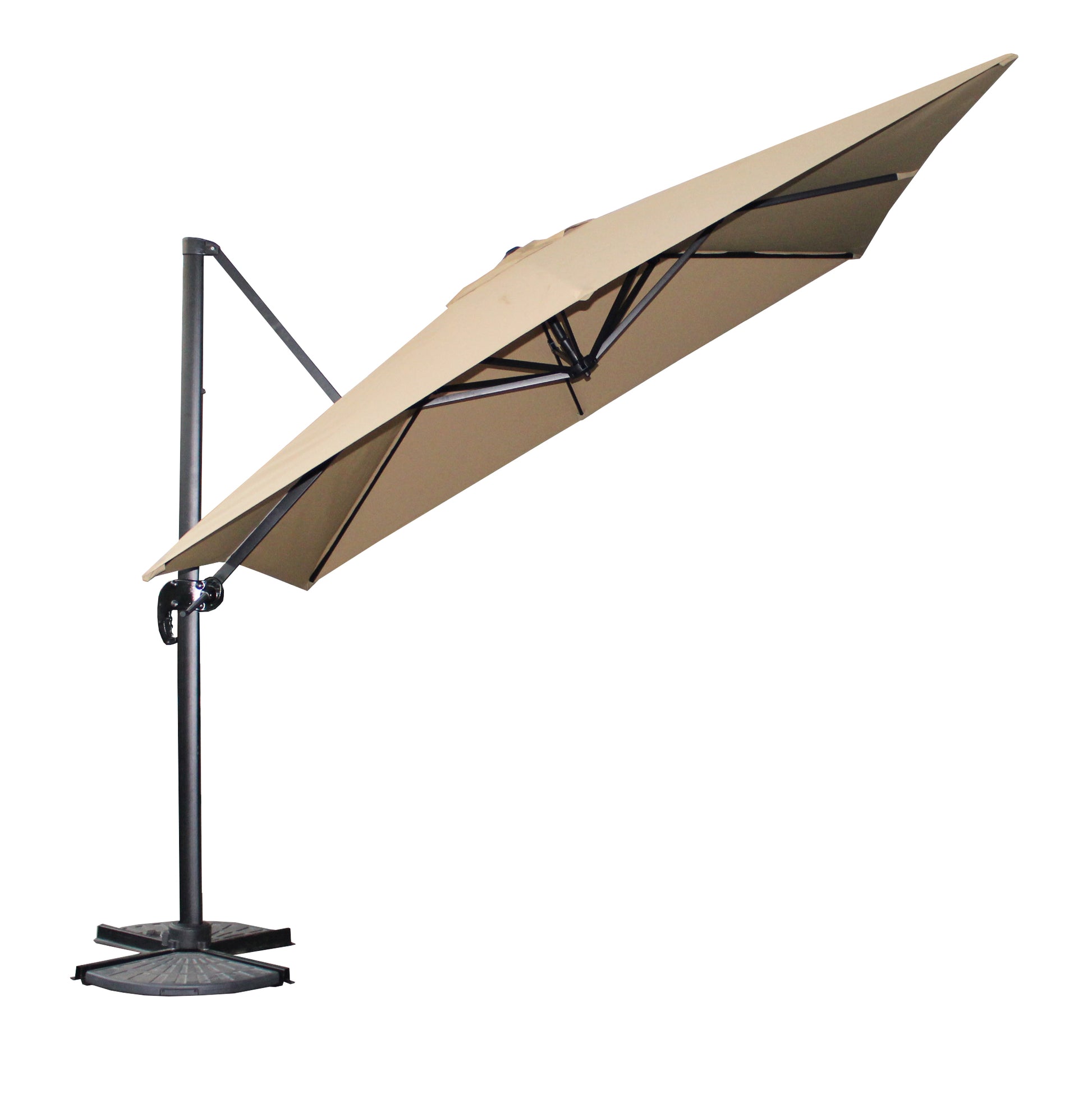 3x3m Ampelschirm mit 360° Drehfunktion – Optimaler Sonnenschutz für Garten & Terrasse