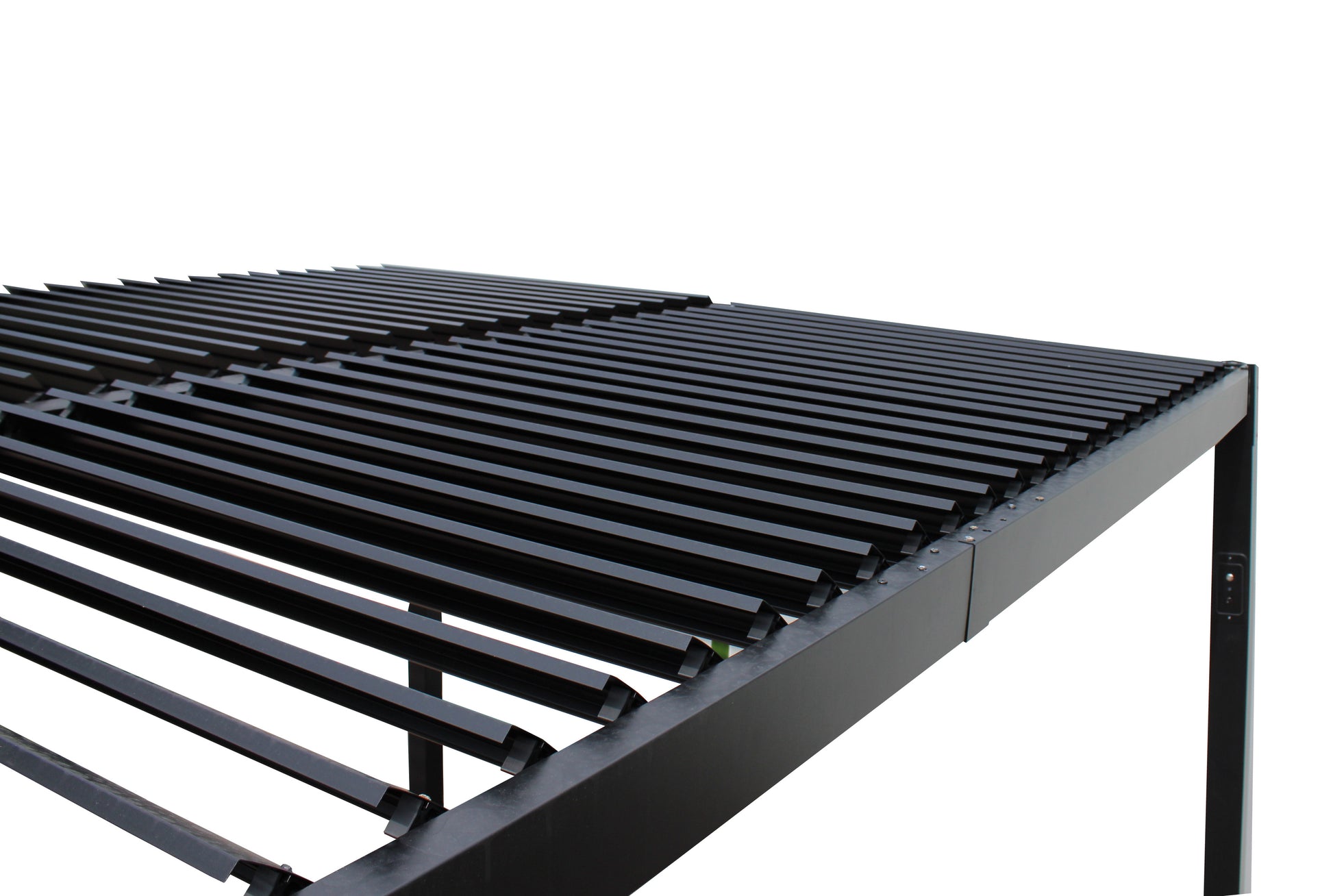 Eleganter Lamellenpavillon 300x300cm aus Aluminium-Eisen mit Verstellbarem Sonnenschutz