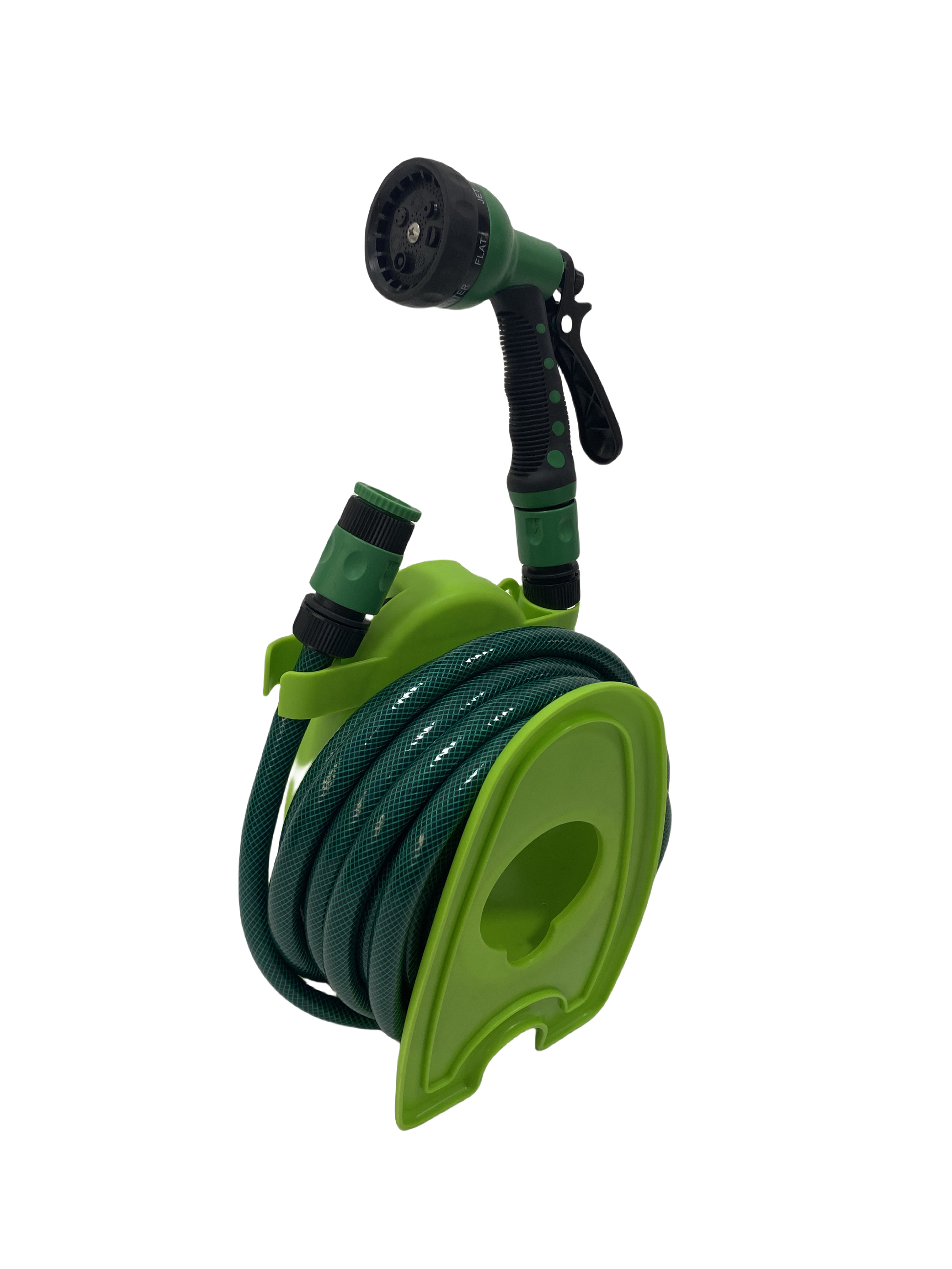 Mini-Schlauchtrommel: 10m PVC-Gartenschlauch & 7-Funktionen-Düse für flexible Bewässerung