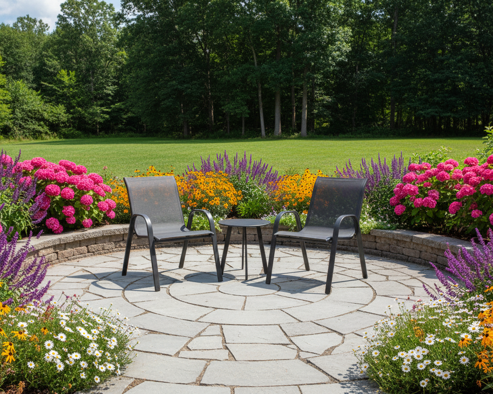 Robustes Eisen Gartenmöbel-Set für Balkon & Terrasse – Bequeme Stühle & Praktischer Beistelltisch