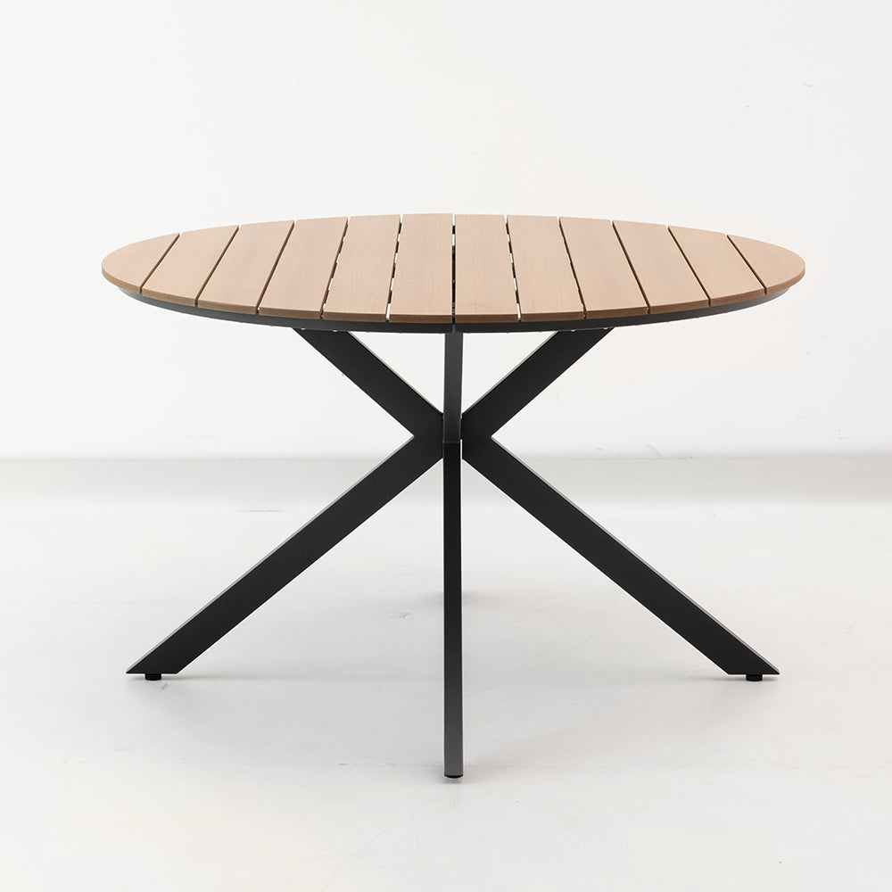 Wetterfester Gartentisch mit PS-Platte Ø120cm – Robust & Modern für Outdoor-Essen