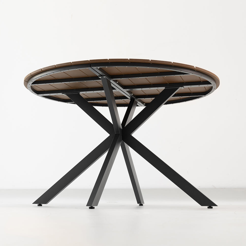 Wetterfester Gartentisch mit PS-Platte Ø120cm – Robust & Modern für Outdoor-Essen