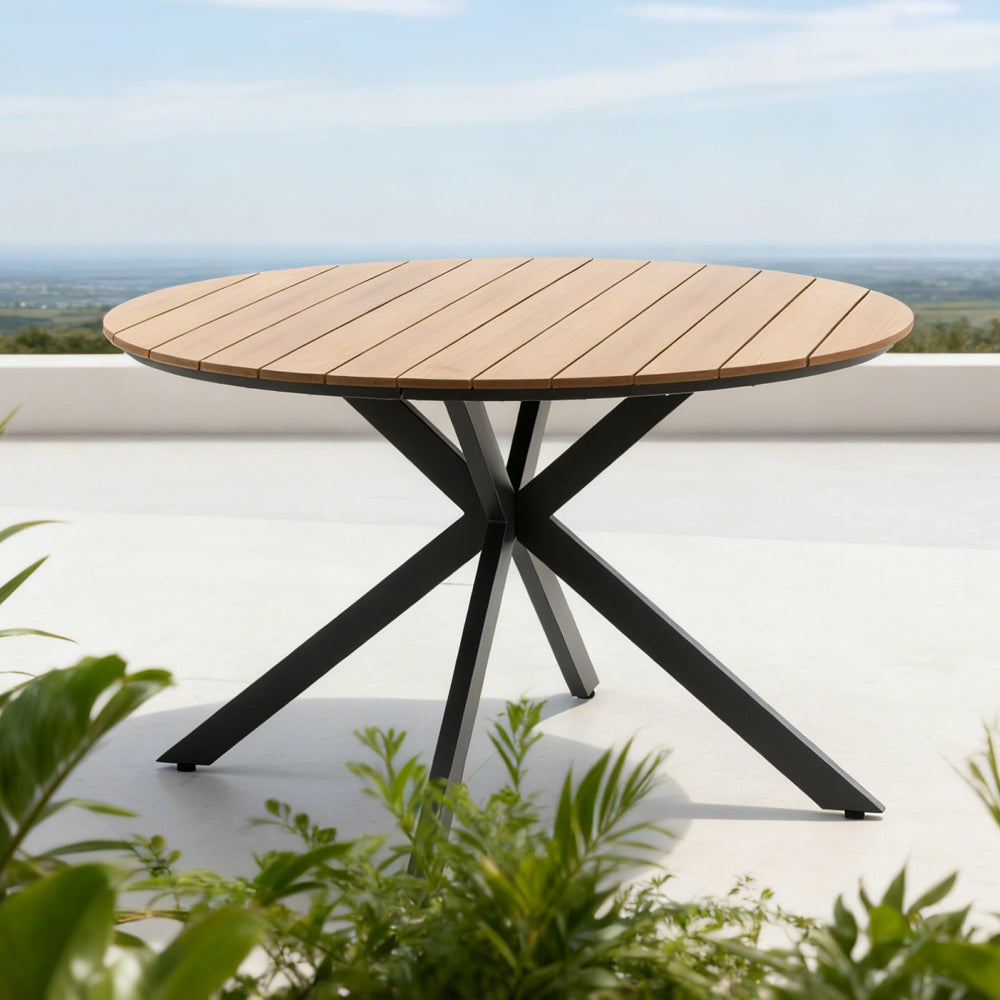 Wetterfester Gartentisch mit PS-Platte Ø120cm – Robust & Modern für Outdoor-Essen