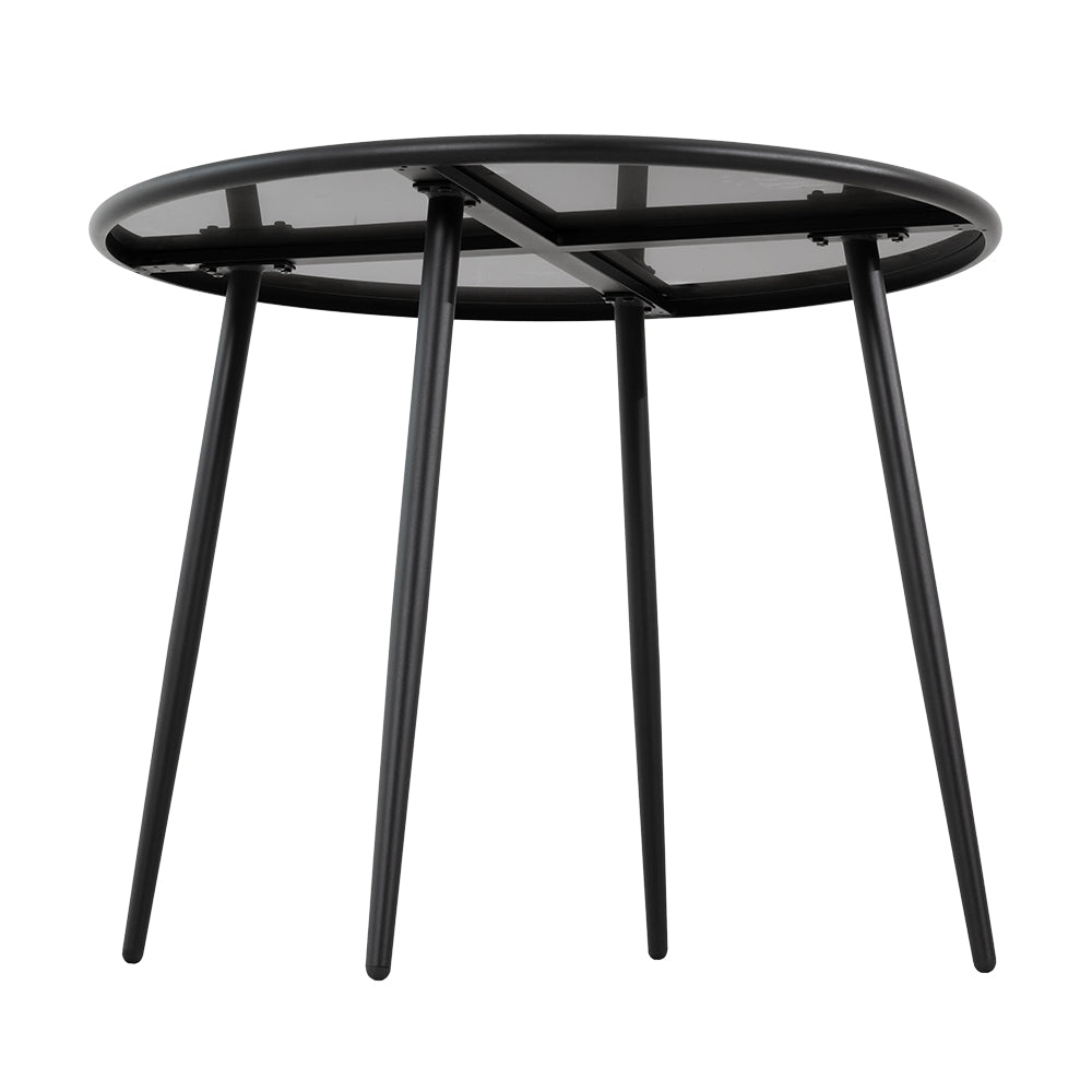 Runder Esstisch Glastisch Ø80cm – Modern & Funktional für Küche & Esszimmer