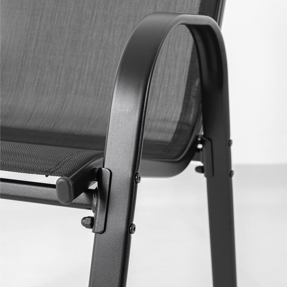 Gartenstuhl Outdoor – Robuster Balkonstuhl mit Textilene für Entspannung