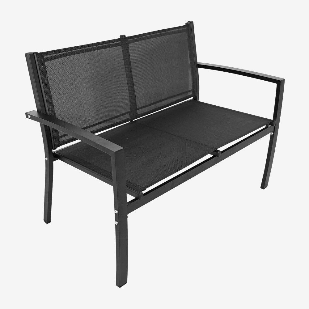 Modernes Outdoor Lounge Set mit 2 Stühlen, Bank & Couchtisch – Robust & Wetterfest für Garten & Balkon