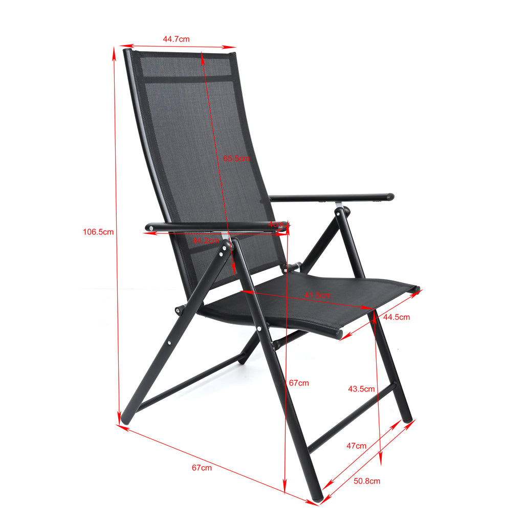 Verstellbarer Gartenstuhl mit 7-fach neigbarer Rückenlehne – Robuster Relaxsessel für Terrasse & Balkon