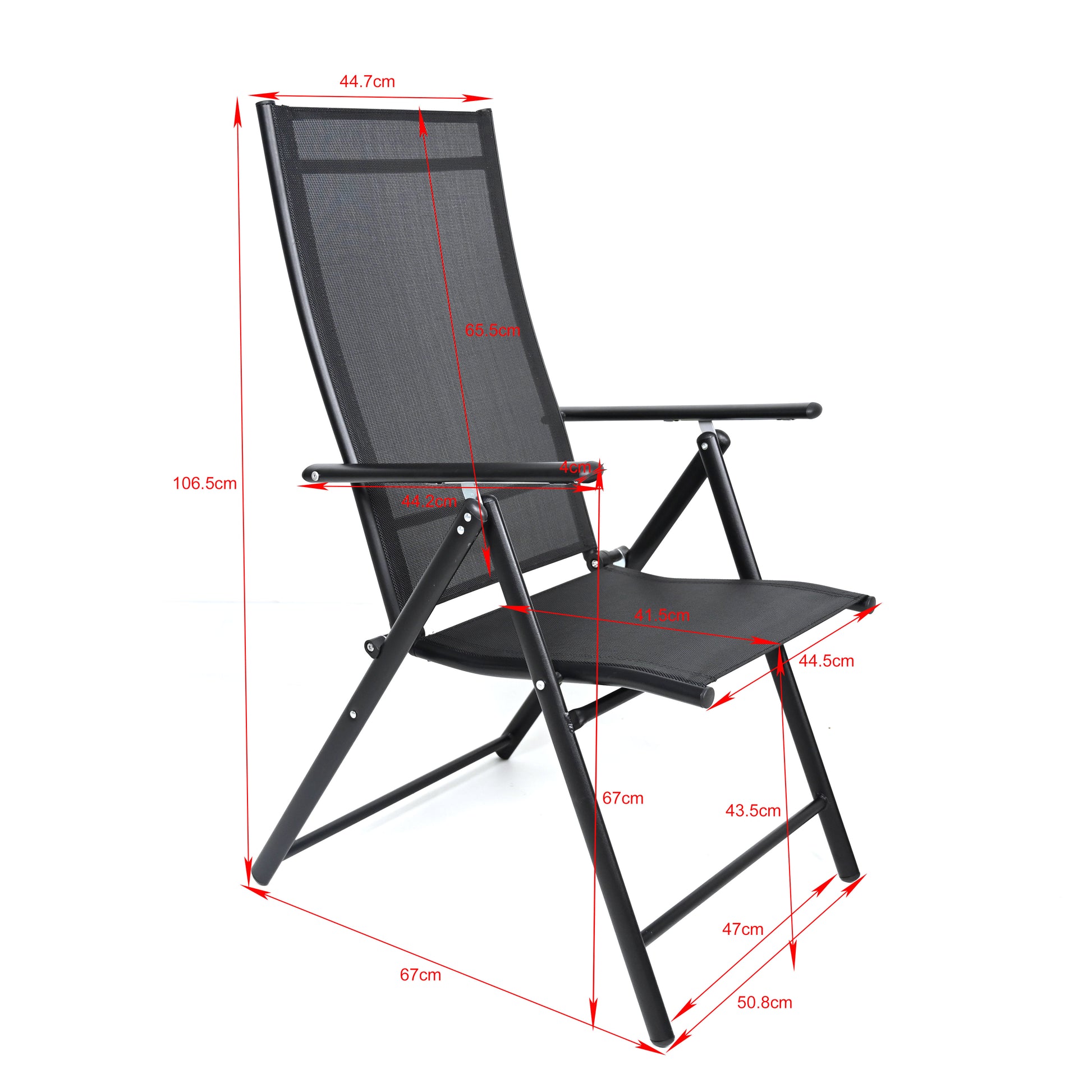 Verstellbarer Gartenstuhl mit 7-fach neigbarer Rückenlehne – Robuster Relaxsessel für Terrasse & Balkon