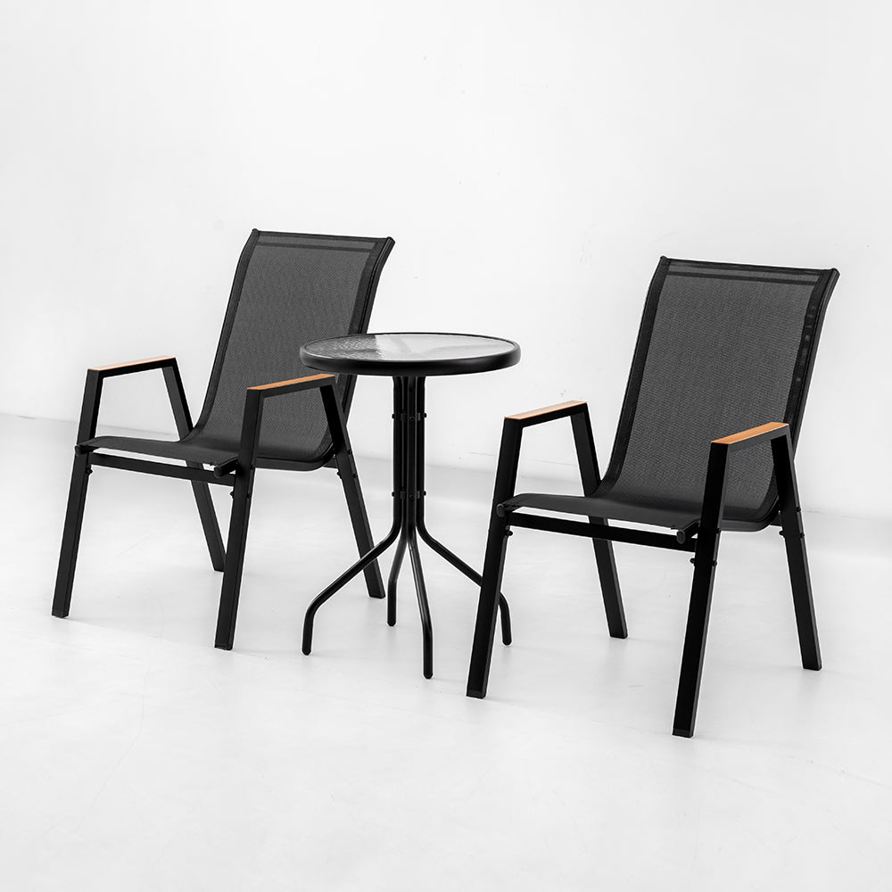 Garten Bistro Set Metall – Wetterfestes Outdoor Möbelset für Balkon & Terrasse