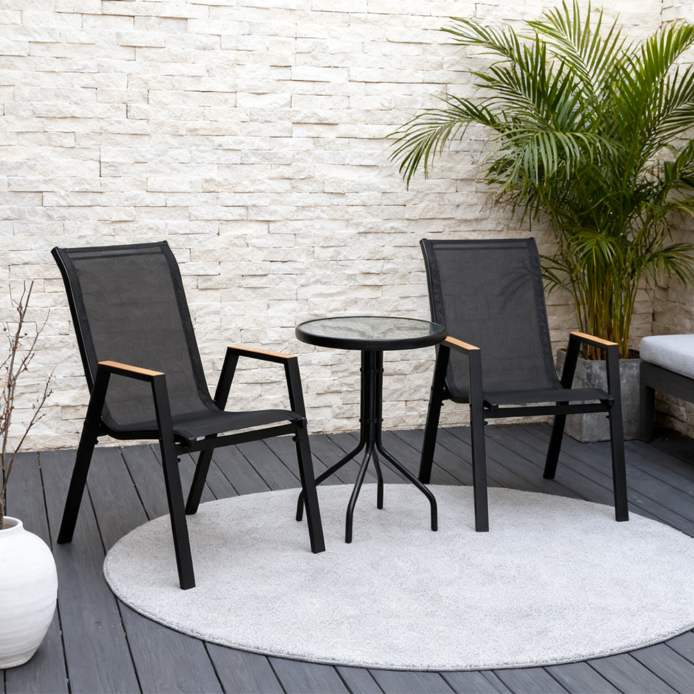 Garten Bistro Set Metall – Wetterfestes Outdoor Möbelset für Balkon & Terrasse
