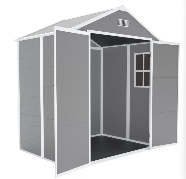 Geräumiges Spitzdach Gerätehaus mit Doppeltür & Fenster – Optimaler Schutz & Stauraum für Gartenwerkzeuge