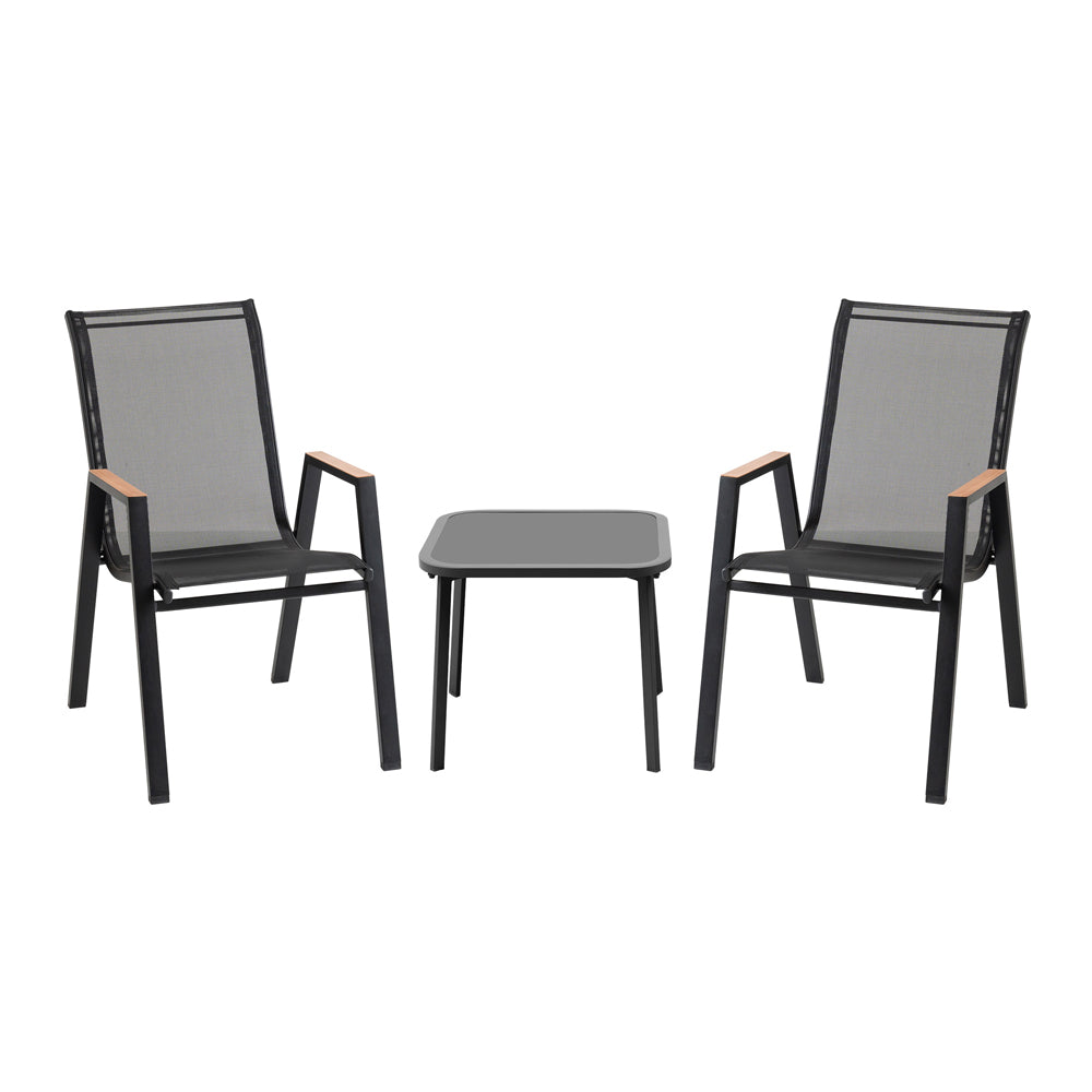 Robustes Eisen Gartenmöbelset für Balkon & Terrasse | Komfortables 2-Sitzer Loungeset Outdoor