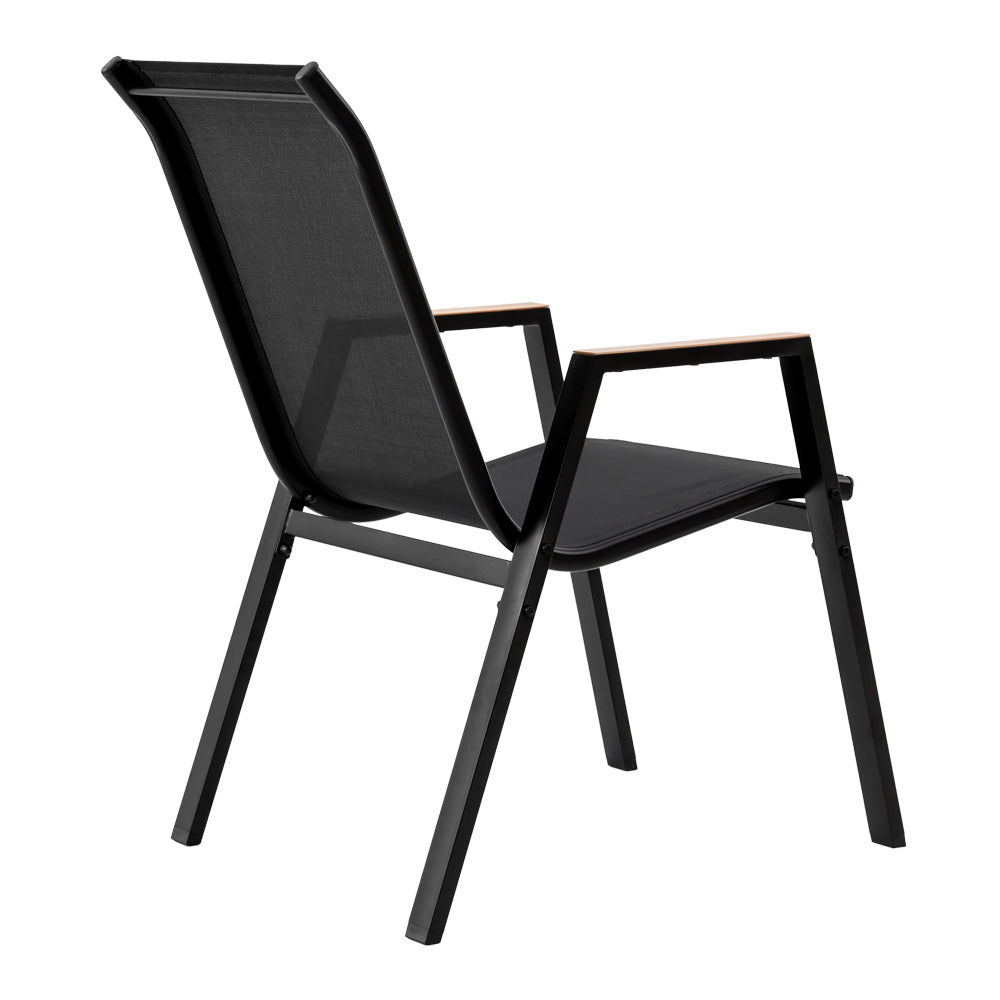 Gartenstuhl mit Textilene Bezug – Robuster Outdoor Stuhl für Terrasse & Balkon