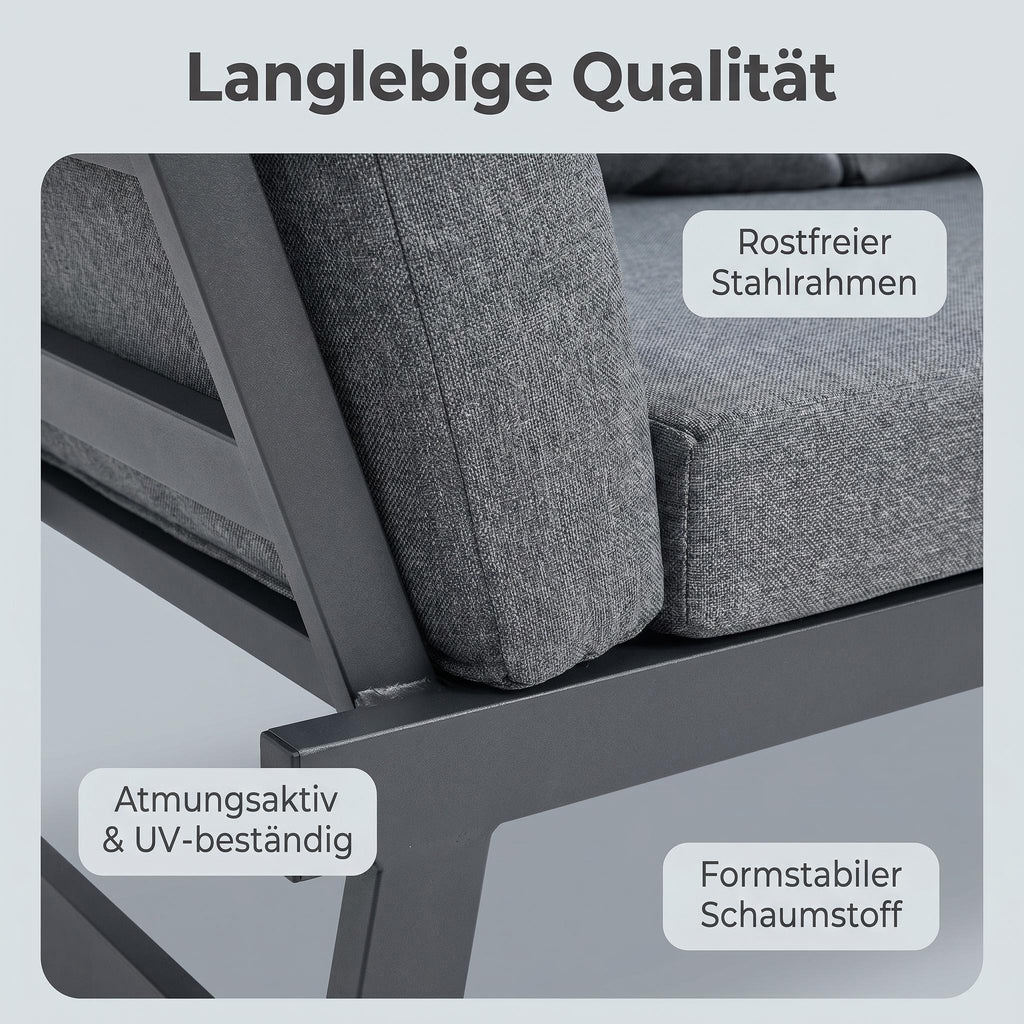 Ausziehbares Schlafsofa mit Liegefunktion - Komfortables Tagesbett fuer Wohnzimmer, Gaestezimmer & Balkon