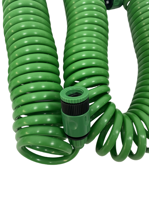 3/8'' EVA Spiralschlauch Set 7,5m – Robuster Gartenschlauch mit 7-Funktions-Brause für flexible Bewässerung