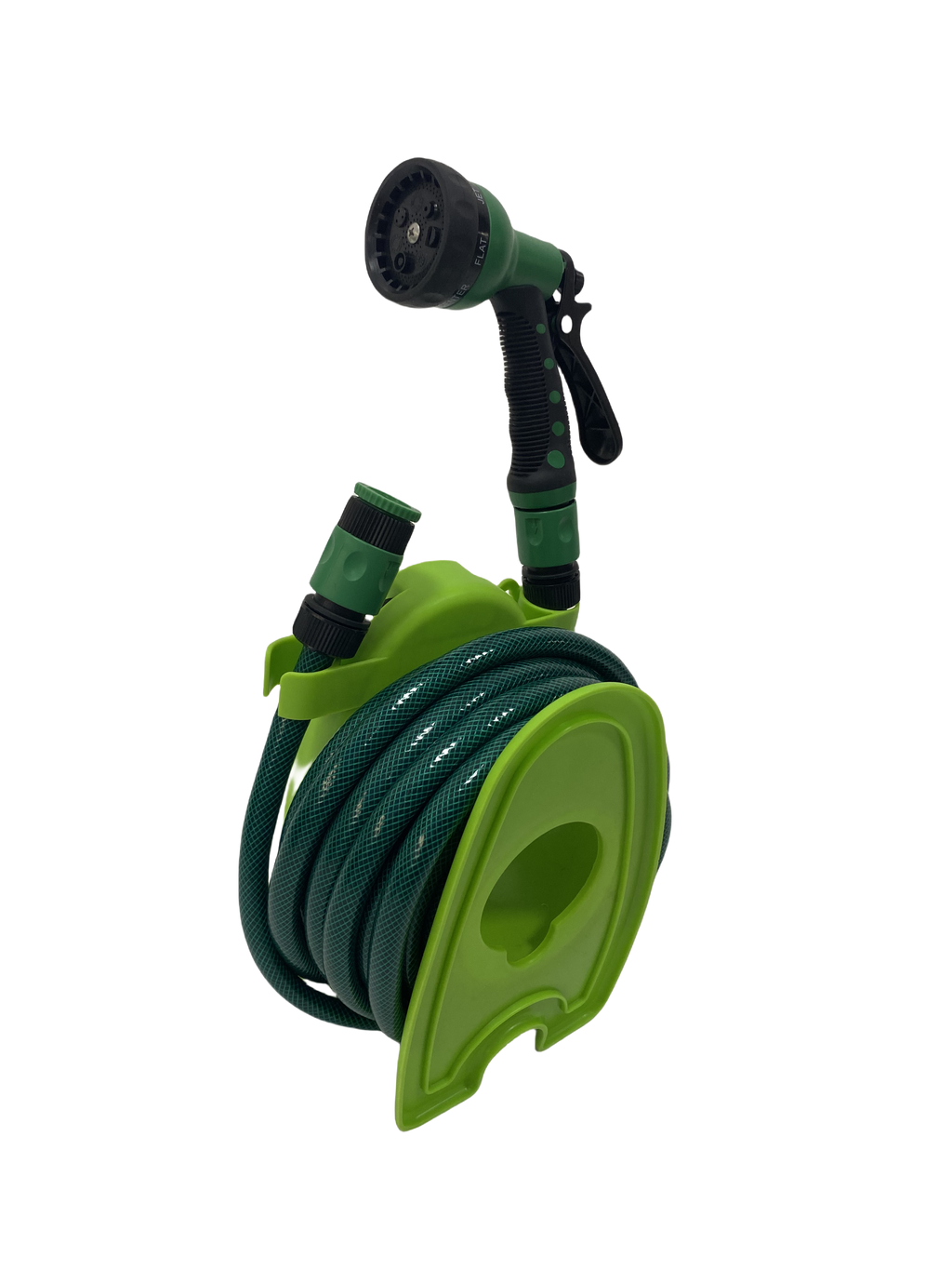 Mini-Schlauchtrommel: 10m PVC-Gartenschlauch & 7-Funktionen-Düse für flexible Bewässerung