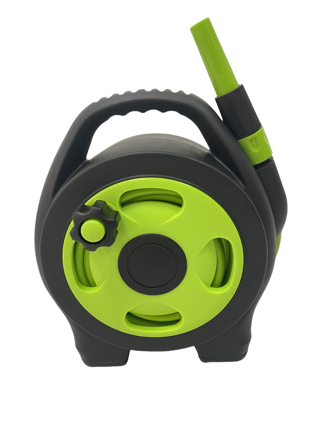 Kompakte Micro Schlauchtrommel Set mit 11.5M PVC Gartenschlauch & Sprühdüse – Einfache Bewässerung & platzsparende Lagerung