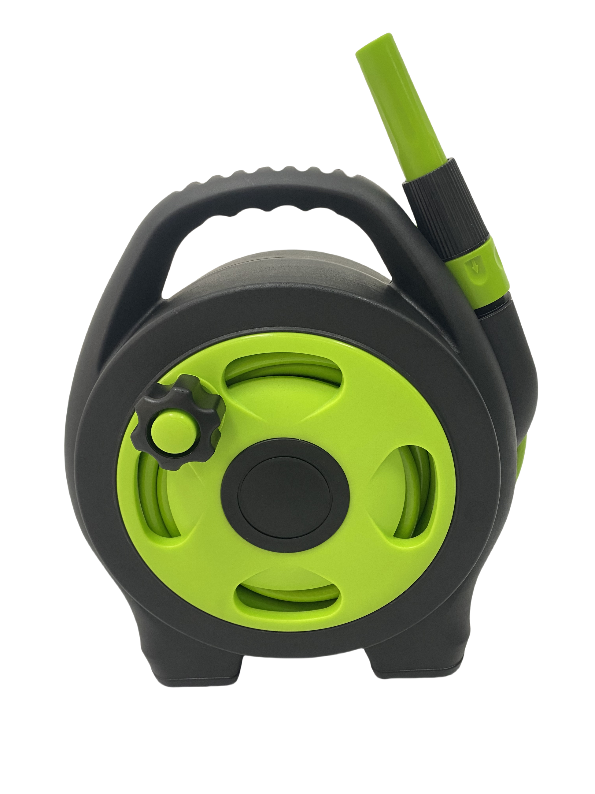 Kompakte Micro Schlauchtrommel Set mit 11.5M PVC Gartenschlauch & Sprühdüse – Einfache Bewässerung & platzsparende Lagerung