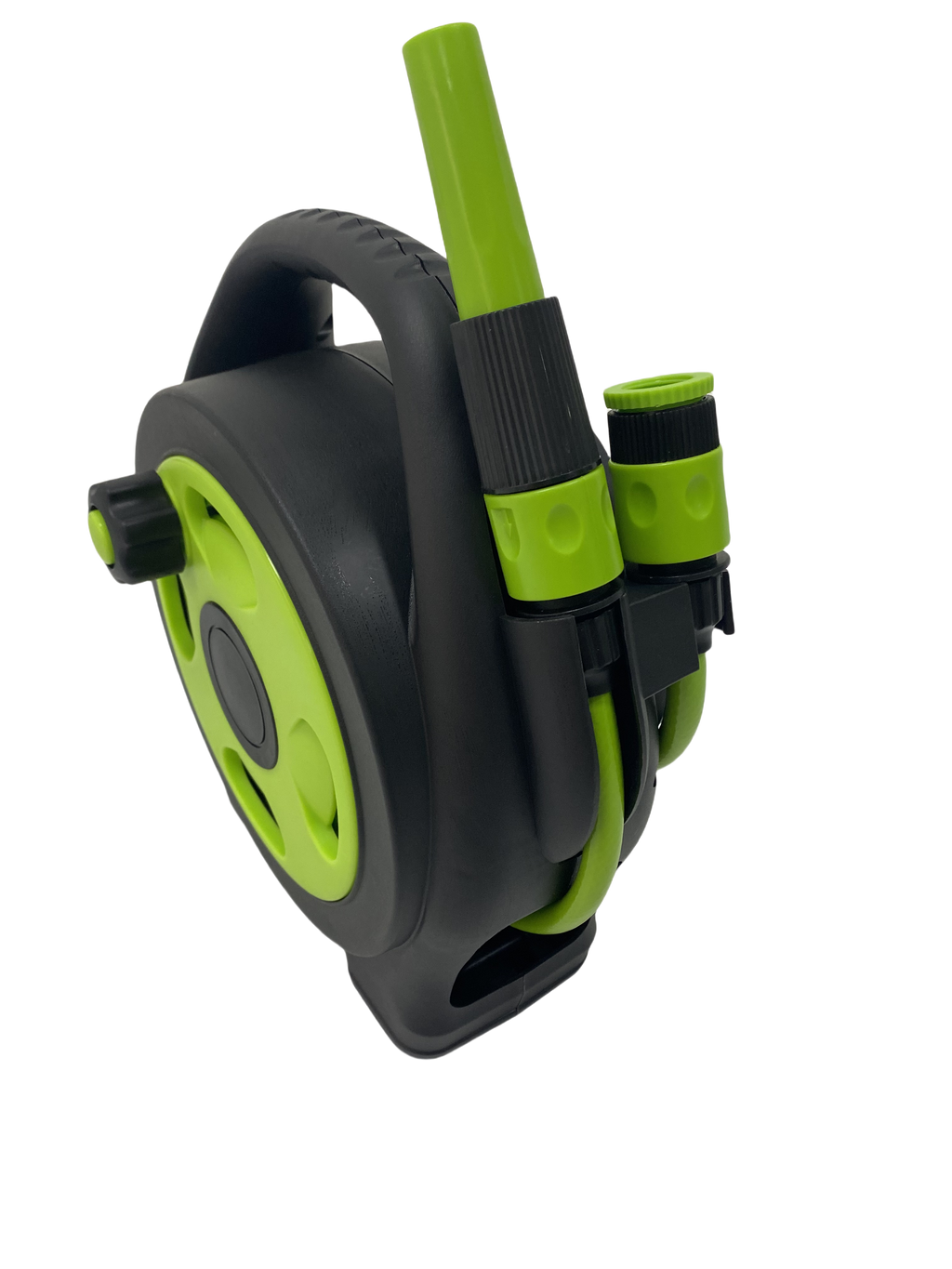 Kompakte Micro Schlauchtrommel Set mit 11.5M PVC Gartenschlauch & Sprühdüse – Einfache Bewässerung & platzsparende Lagerung