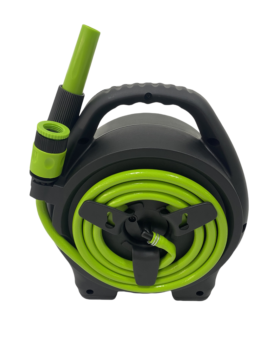 Kompakte Micro Schlauchtrommel Set mit 11.5M PVC Gartenschlauch & Sprühdüse – Einfache Bewässerung & platzsparende Lagerung