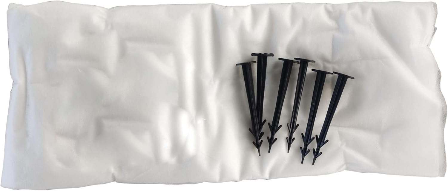 Garten-Vlies 1,5m×10m inkl. 6 Hooks – Frostschutzvlies & Abdeckvlies für Pflanzen, Atmungsaktives Frühbeetvlies für Gemüsebeete