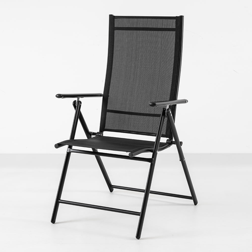 Verstellbarer Gartenstuhl mit 7-fach neigbarer Rückenlehne – Robuster Relaxsessel für Terrasse & Balkon