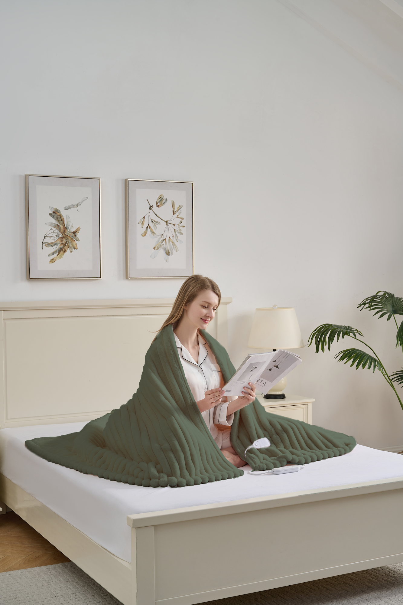 Elektrische Heizdecke mit 9 Temperaturstufen & Timer – Waschbar für höchsten Komfort