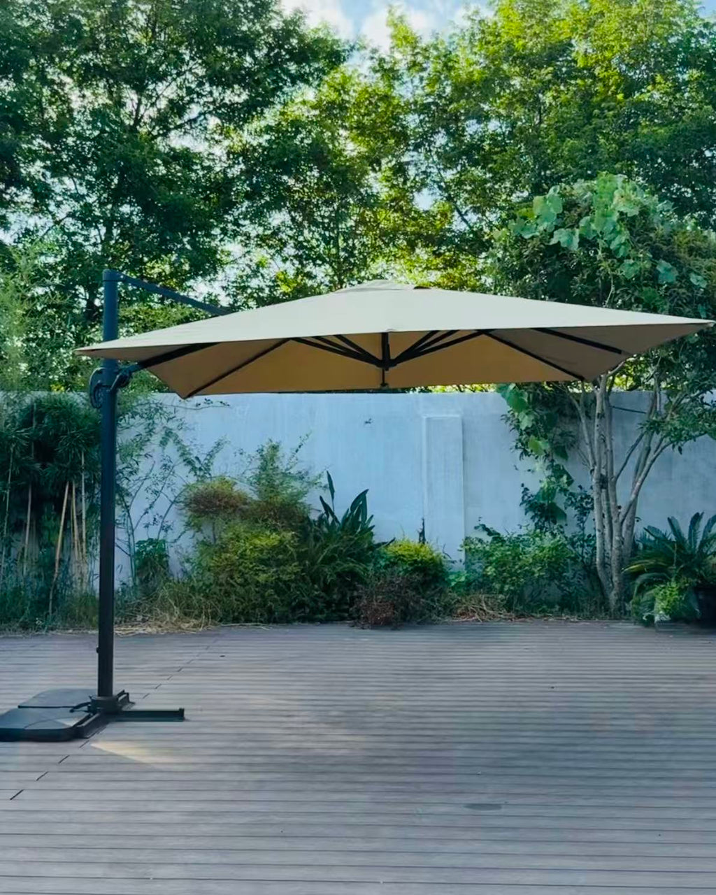 3x3m Ampelschirm mit 360° Drehfunktion – Optimaler Sonnenschutz für Garten & Terrasse