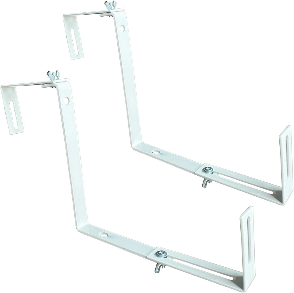 Pflanzenaufhänger 2 Stück – Wandhaken Blumenfenster Box Pflanzgefäß Halter für Montage, Geländer & Balkon, Verstellbar