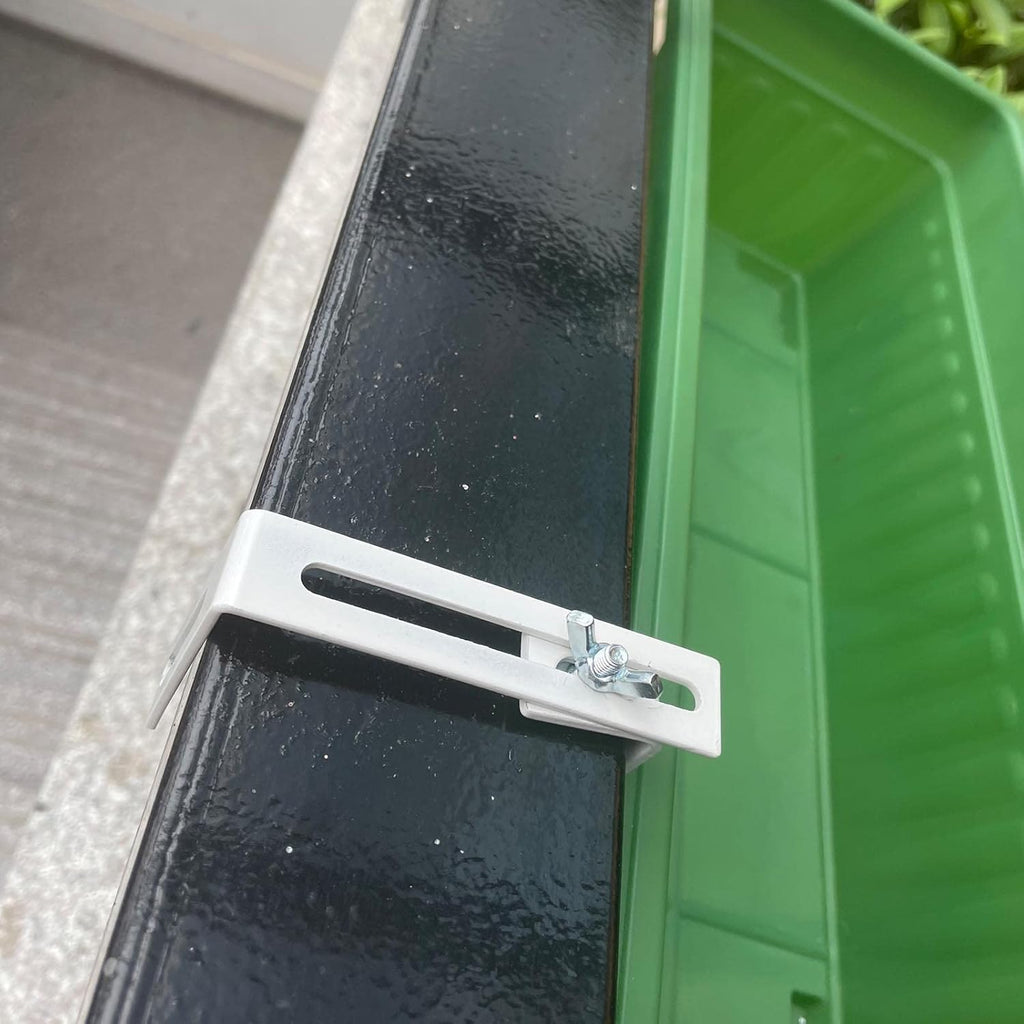 Pflanzenaufhänger 2 Stück – Wandhaken Blumenfenster Box Pflanzgefäß Halter für Montage, Geländer & Balkon, Verstellbar