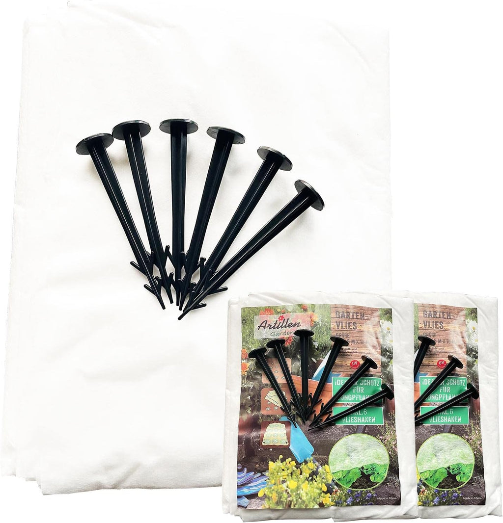 Gartenvlies Unkrautvlies 2 Stück 30g/m² [7,5m²] inkl. 6 Erdanker – Anti-Unkrautfolie Wasserdurchlässig, UV-Stabil & Reißfest