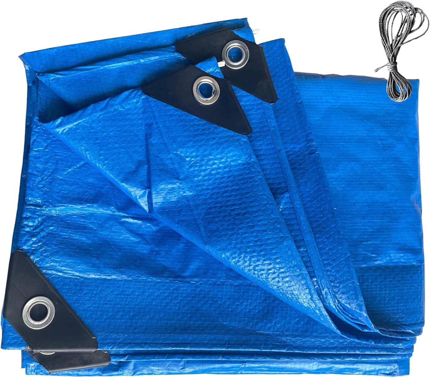 Gewebeplane 140g/m² Blau 1,5m×10m – Schutzplane mit Ösen, Wasserdicht & Reißfest für Gartenmöbel & Trampolin