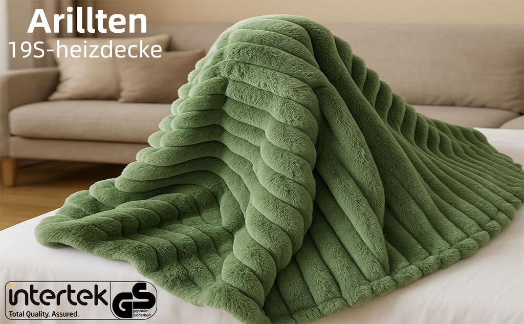 Elektrische Heizdecke mit 9 Temperaturstufen & Timer – Waschbar für höchsten Komfort