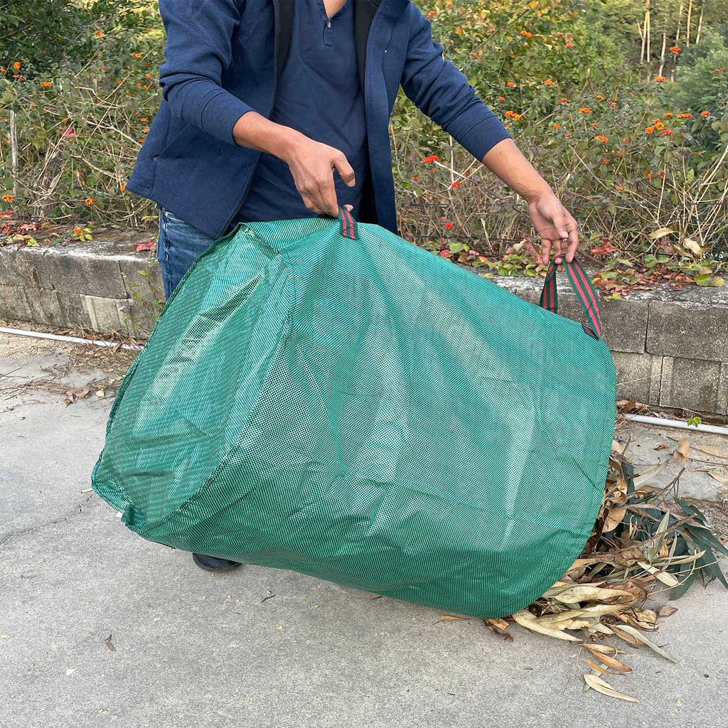272L Gartenabfallsack - Stabiler, wiederverwendbarer Laubsack mit Metallbuegeln